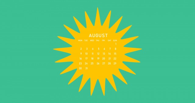 August 2021 Calendar 4K Wallpaper Background
