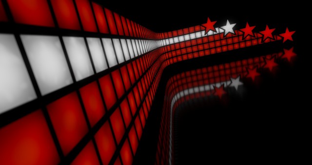 Ultra HD Stars Disco Black & Red Abstract Wallpaper