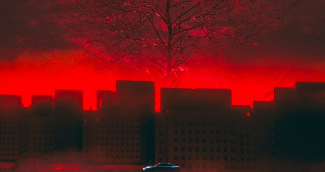 Red City Digital Art 4K Wallpaper