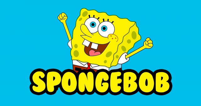 4K Spongebob Character With Logo Wallpaper