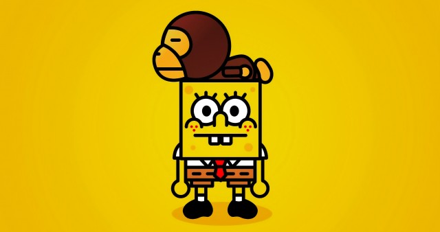 SpongeBob SquarePants Monkey 4K Wallpaper