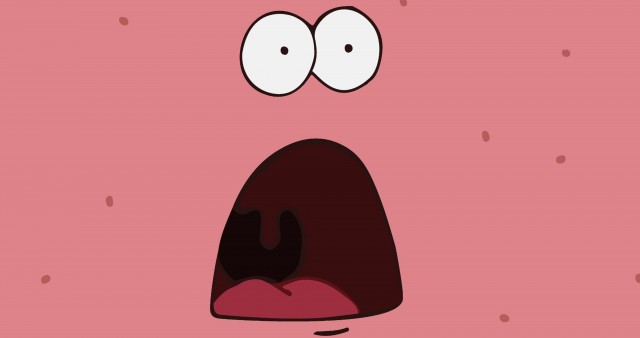 Patrick Star Mouth Open 4K Wallpaper