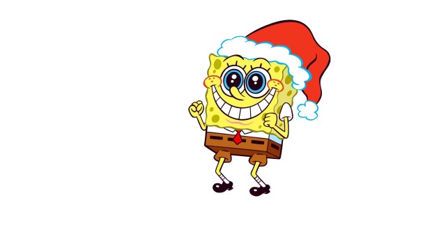 Spongebob Squarepants Christmas Hat 5K Wallpaper