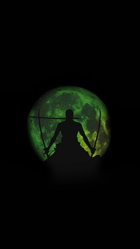 4k Zoro One Piece Silhouette Mobile Wallpaper
