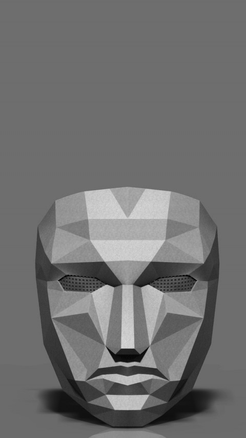 Squid Game Black Mask Mobile Wallpaper