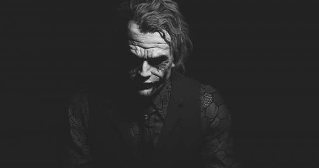 The Joker Heath Ledger Dark 4K Wallpaper