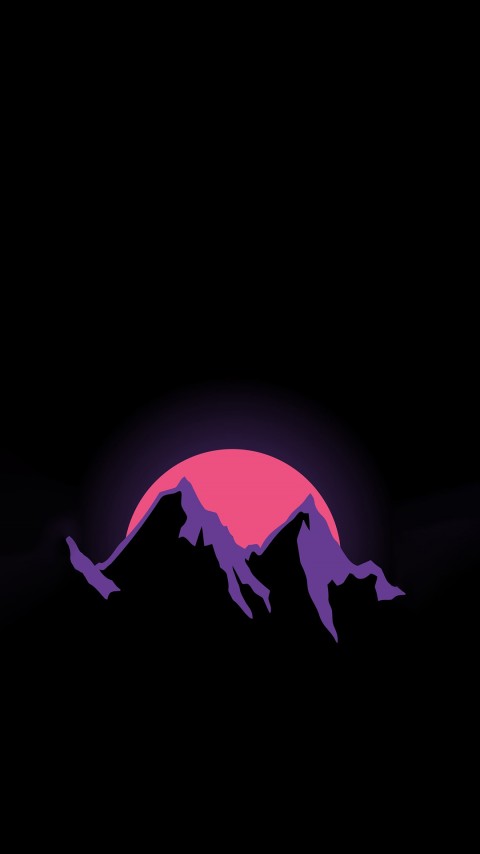 4k Mountain Minimalist Mobile Wallpaper