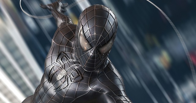 Black Spiderman Symbiote Suit HD Background
