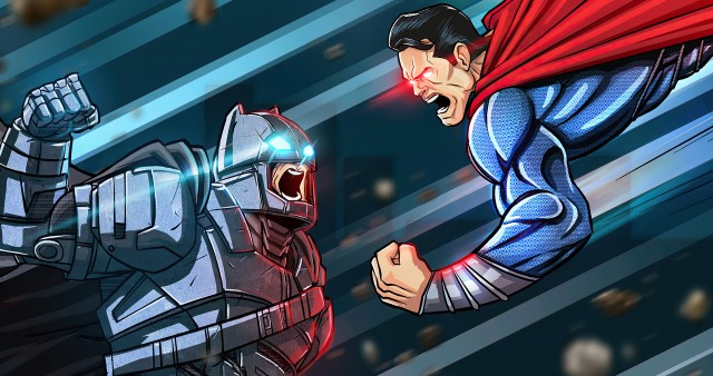 HD Batman Vs Superman Comic Fan Art Wallpaper