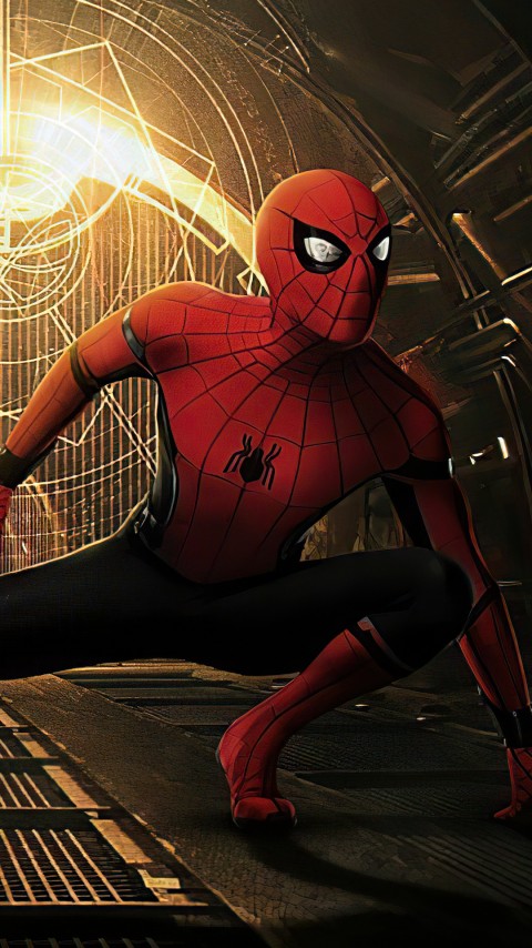 Spiderman In Tunnel Train Wallpaper Mobile