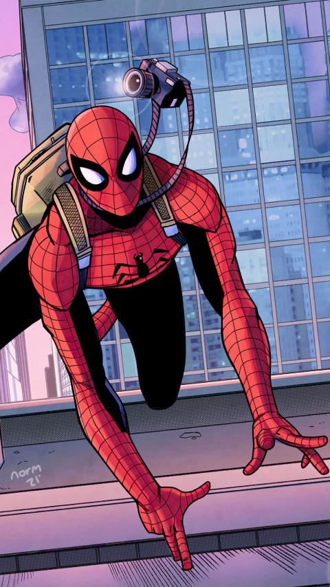 Spiderman Off Work Mobile Wallpaper