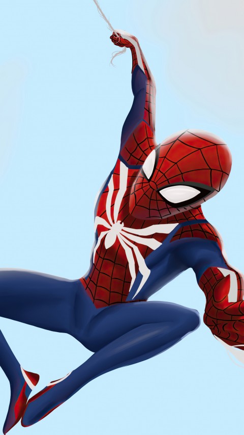 Spider Man Web Slinger Digital Art Phone Wallpaper