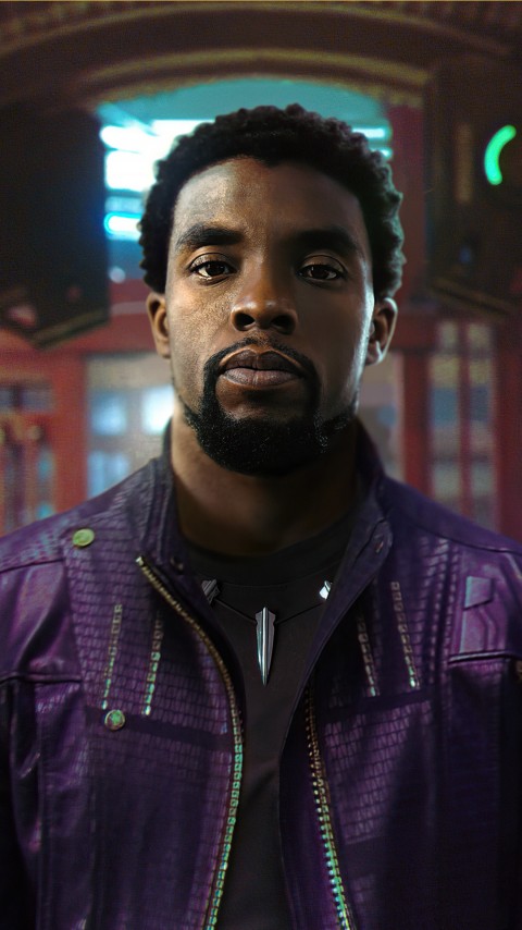 Chadwick Boseman As Star Lord Mobile Wallpaper