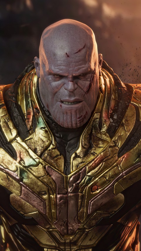 Thanos Straight Angry Face Phone Wallpaper