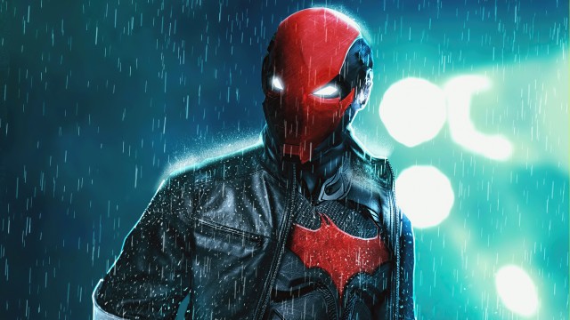 Red Hood In The Rain 5K Background