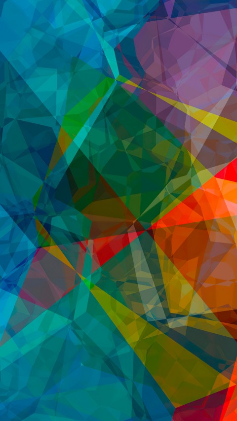 Blue Abstract Polygon Mobile Wallpaper