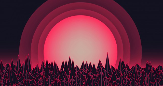 Ultra HD Red Retro synth 4K Wallpaper