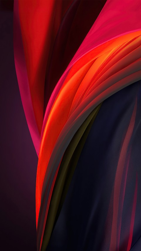 Red Electric Wave Wallpaper For Mobile