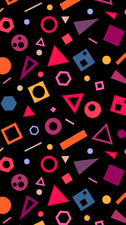 Colorful Mix shapes Wallpaper For Phone
