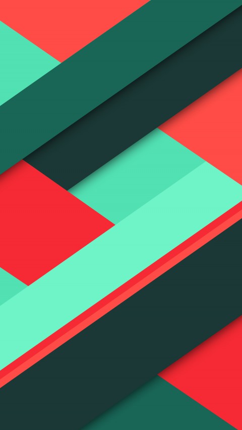 HD Mint Geometry Lines Mobile Wallpaper