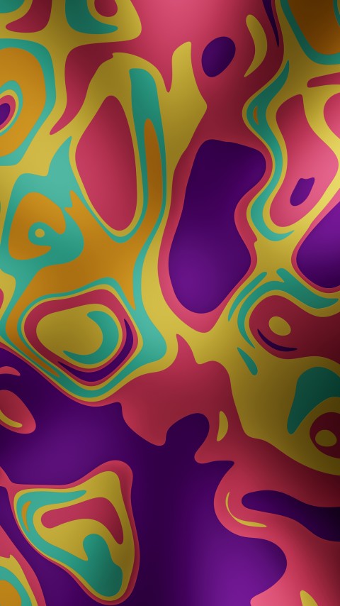 Messy Fluid Shapes Wallpaper For Phone
