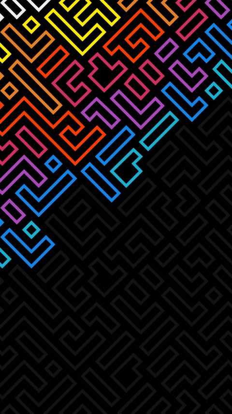 Minimalistic Neon Lines Wallpaper For Phone