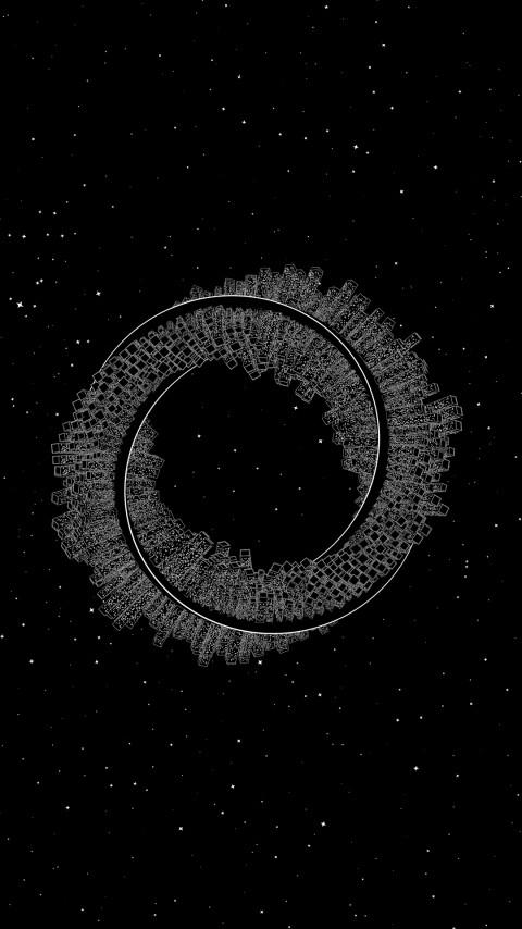 Free Dark Round Rings Wallpaper For Mobile