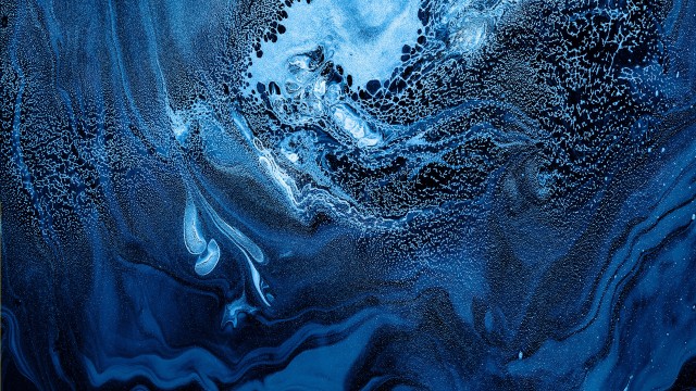 Ultra HD Blue Oil Paint Wallpaper