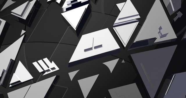 Dark Mirrors Triangles HD Wallpaper