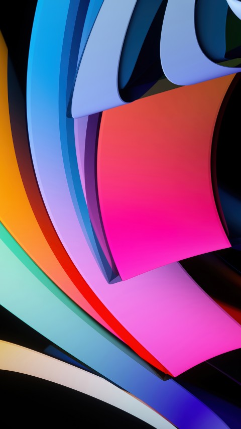 HD Colorful Glass Layer Phone Wallpaper
