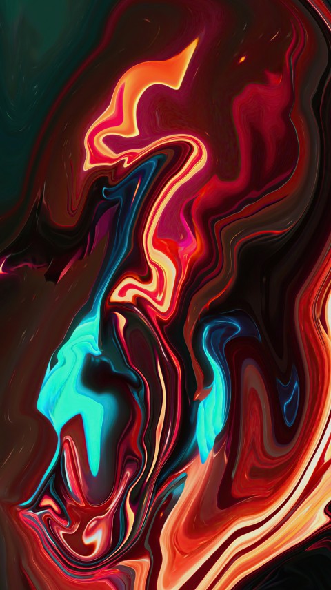 Intensity Red Waves 4k Mobile Wallpaper