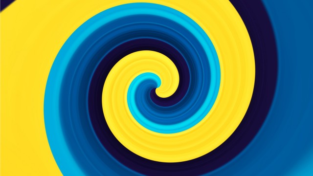 Ultra HD 3d Swirl Yellow Wallpaper