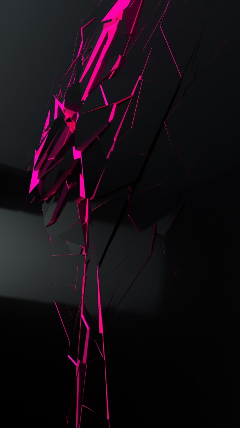 Pink Broken Glass Pieces 4k Mobile Wallpaper