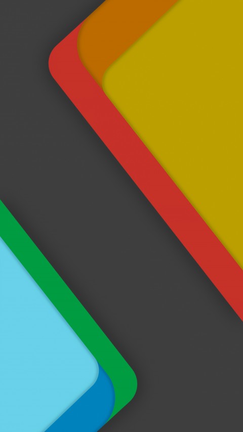 HD Blue Orange Geometry Mobile Wallpaper