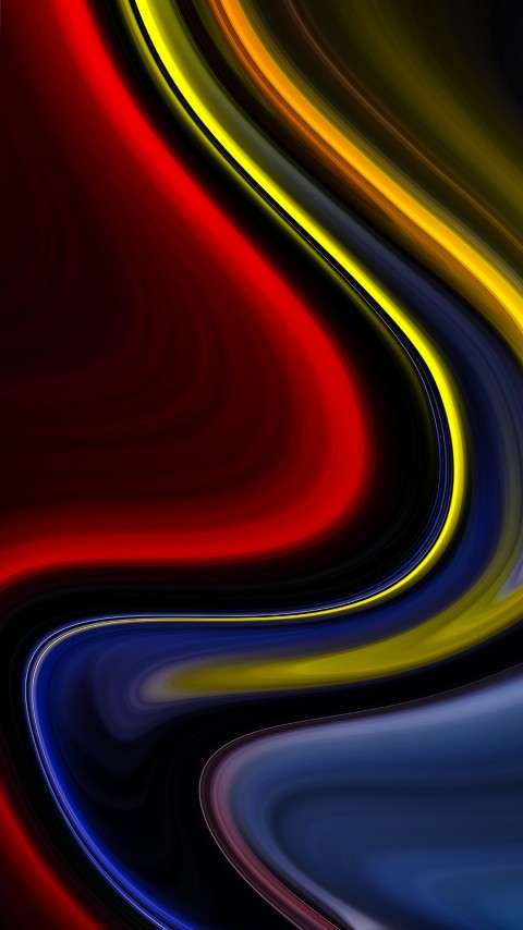 Neon Wave Lines Wallpaper Mobile