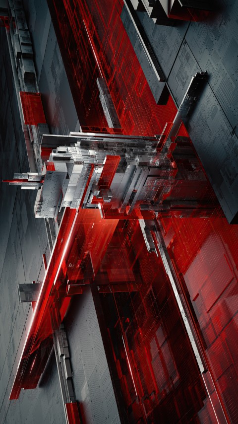 HD 3d Glass Render Mobile Wallpaper