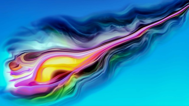 Teal  Flowing Waves HD Wallpaper Background