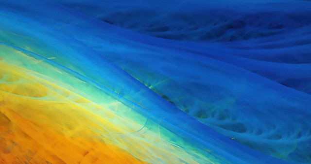 Yellow Galaxy Surface 5K Background