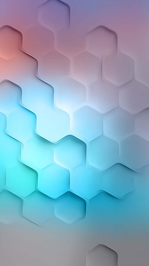 Pastel Blue Hexagon Wallpaper For Phone