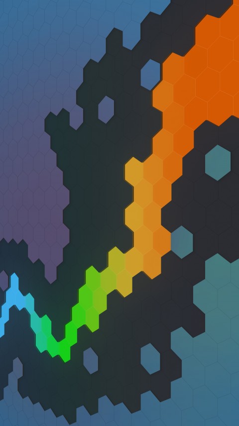 Puzzle Grid Polygon Phone Wallpaper