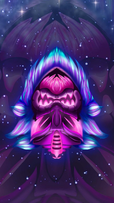 Violet Monkey Galaxy Wallpaper For Mobile