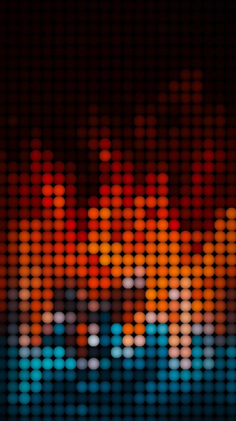 Pixelated Smoking Fire Wallpaper Phone