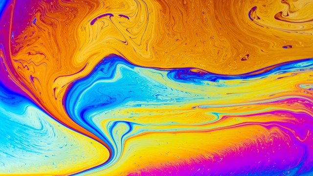 Ultra HD Yellow Ink River 8K Wallpaper
