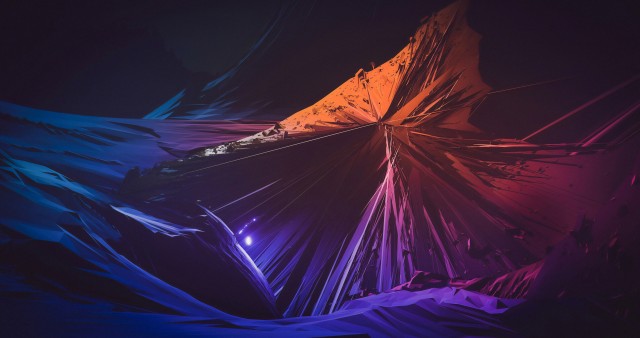 HD Mars Mountain Art Picture Wallpaper Background