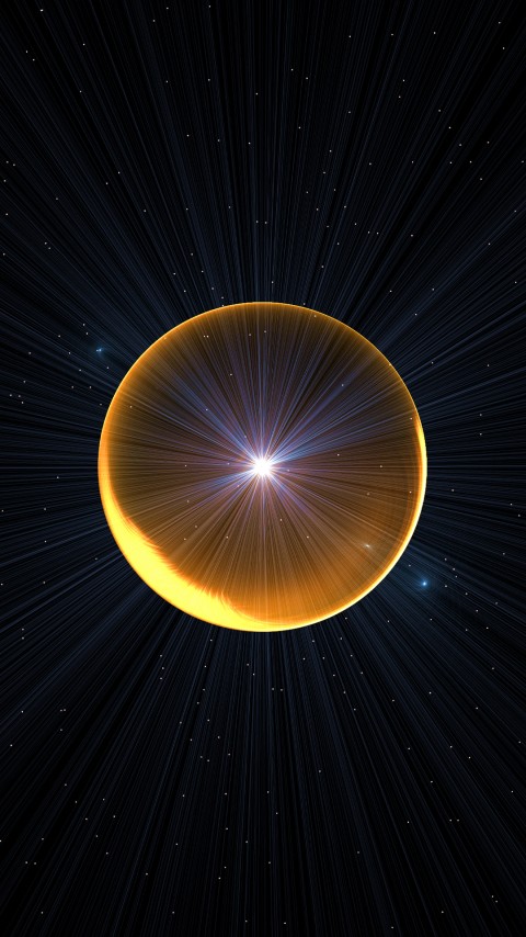 4k Mobile Prism Golden Sun Wallpaper