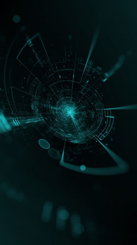 Matrix Circle Board Chips Phone Wallpaper
