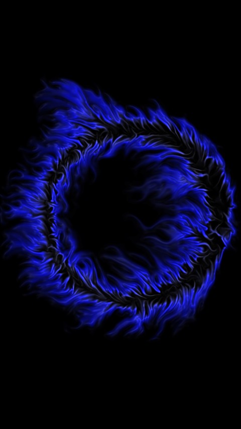 4k Mobile Burning Blue Flame Wallpaper