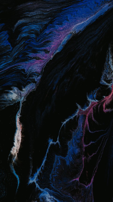 HD Metallic Blue Marble Mobile Wallpaper