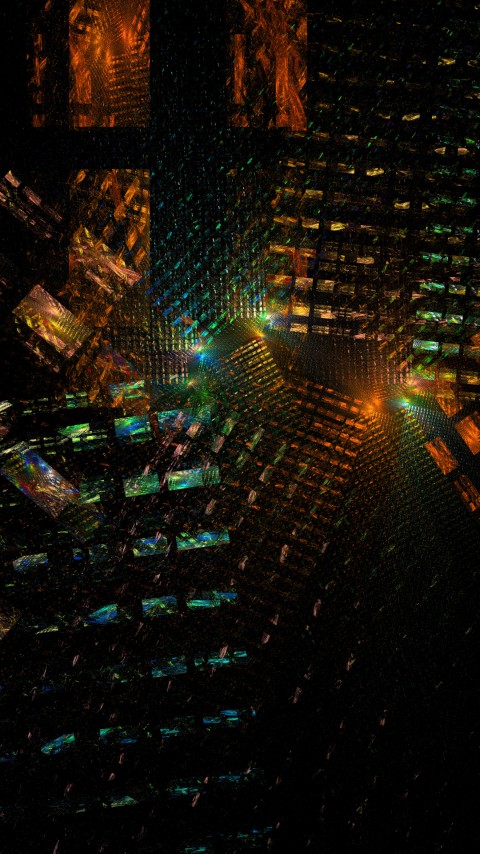 HD Glass Crystal Moss Green Phone Wallpaper