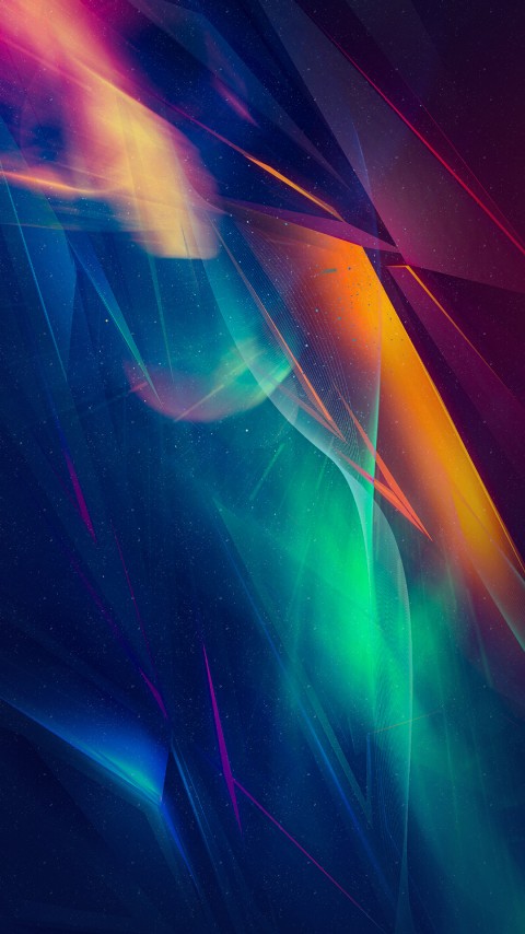 HD Hazy Green Lights Phone Wallpaper